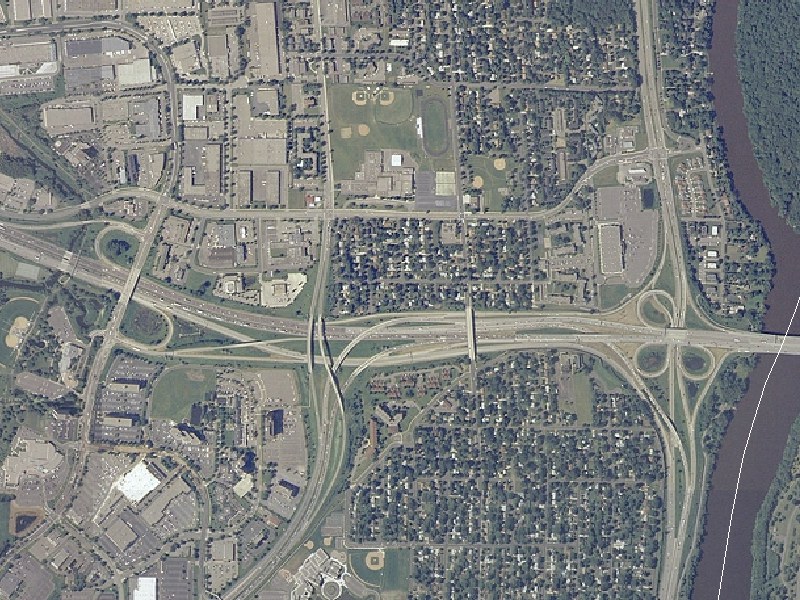 I-94/I-694/MN 100/MN 252 Brooklyn Center Aerial Image