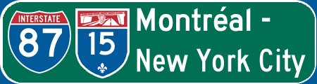 I-87/A15: New York & Québec